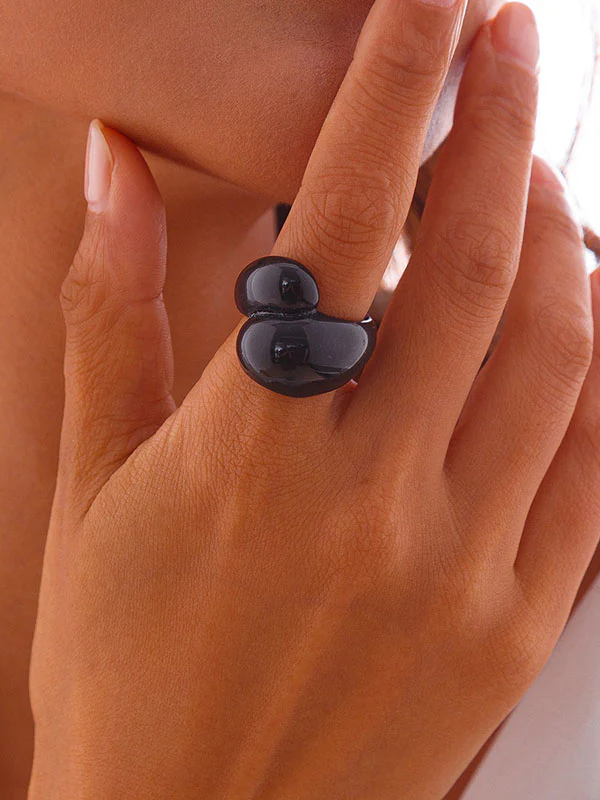 Geometric Solid Color Rings Accessories - Image 3