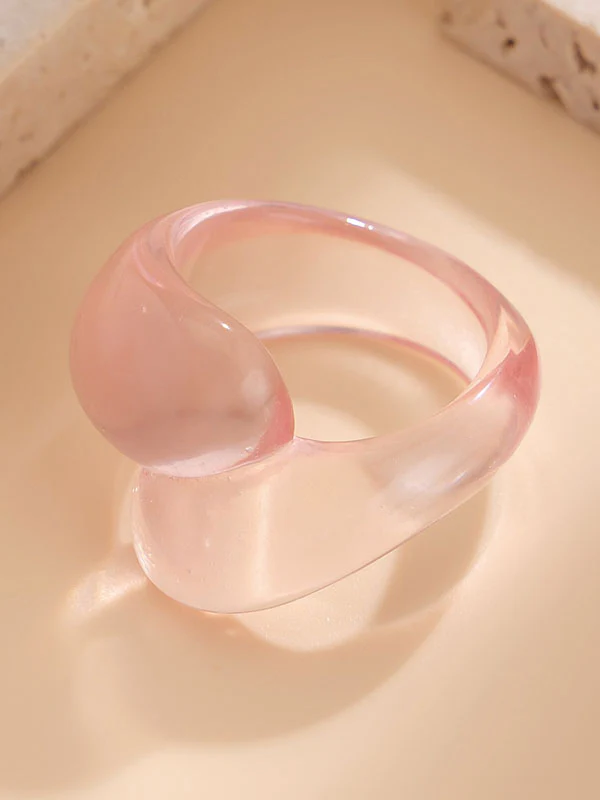Geometric Solid Color Rings Accessories - Image 31