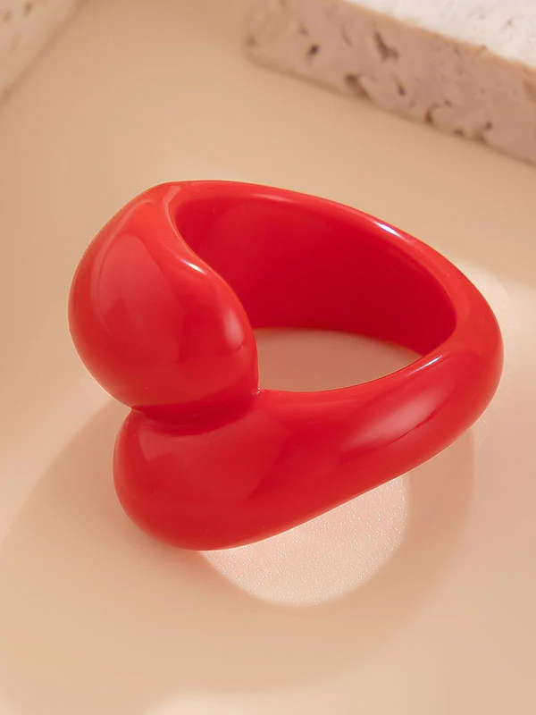 Geometric Solid Color Rings Accessories - Image 34