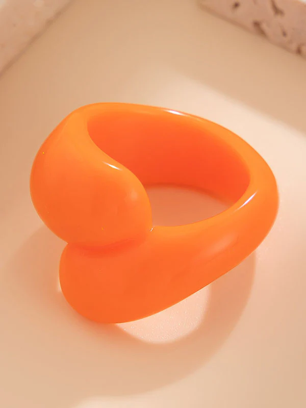 Geometric Solid Color Rings Accessories - Image 35