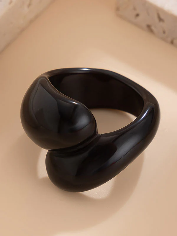 Geometric Solid Color Rings Accessories - Image 36