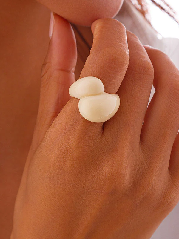 Geometric Solid Color Rings Accessories - Image 4