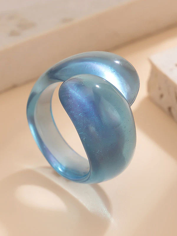 Geometric Solid Color Rings Accessories - Image 41