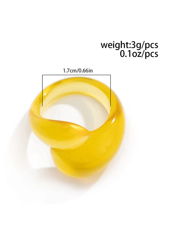 Geometric Solid Color Rings Accessories - Image 47