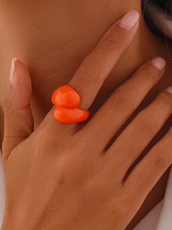 Geometric Solid Color Rings Accessories - Image 7