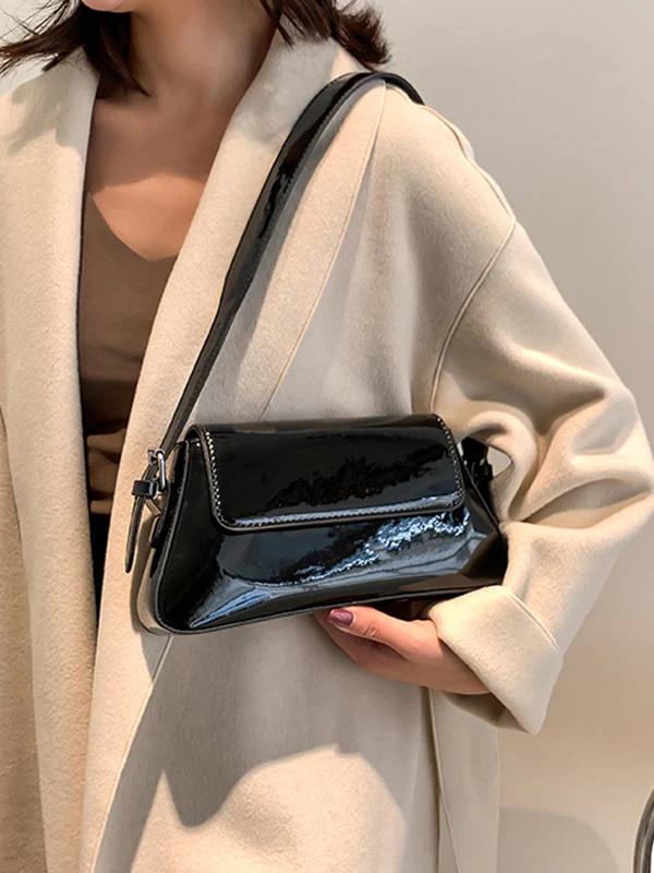 Geometric Solid Color Zipper Bags Handbags - Image 3