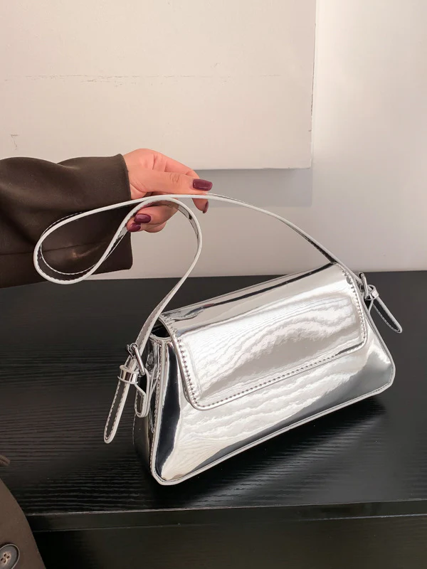 Geometric Solid Color Zipper Bags Handbags - Image 8
