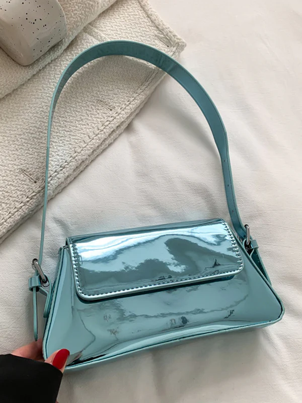 Geometric Solid Color Zipper Bags Handbags - Image 9