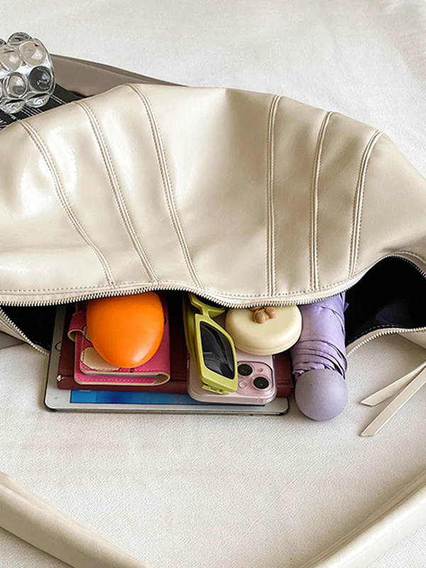 Geometric Split-Joint Zipper Bags Crossbody Bags - Image 15