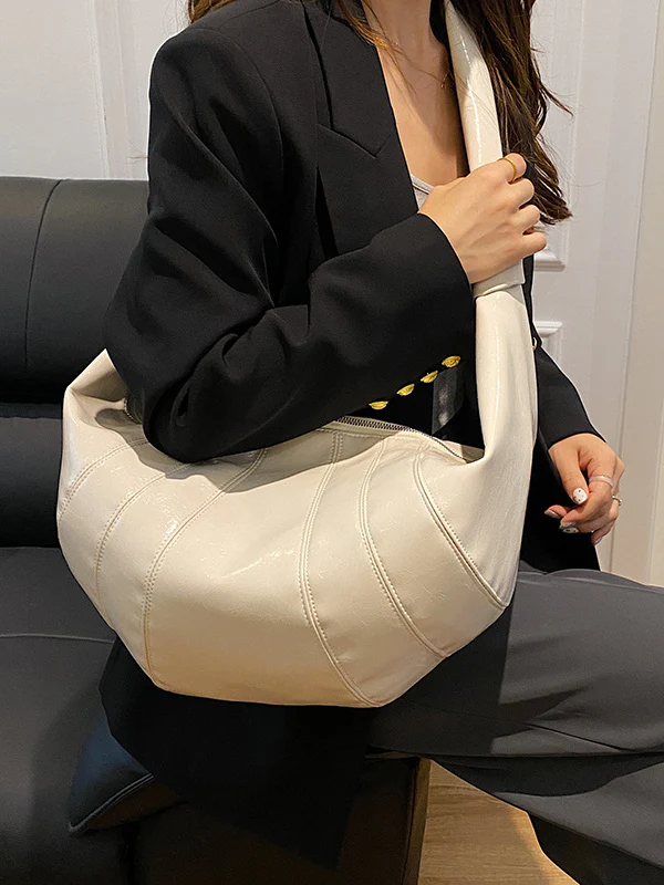 Geometric Split-Joint Zipper Bags Crossbody Bags - Image 2