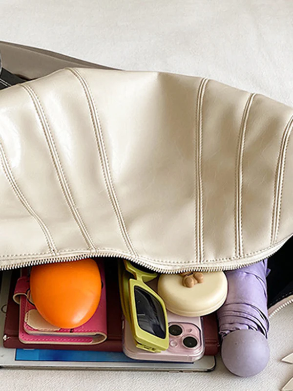 Geometric Split-Joint Zipper Bags Crossbody Bags - Image 9
