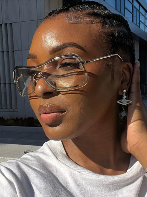 Geometric Sun Protection Sunglasses Accessories