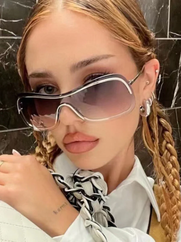 Geometric Sun Protection Sunglasses Accessories - Image 2