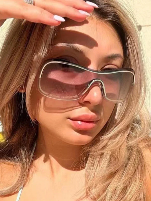 Geometric Sun Protection Sunglasses Accessories - Image 4