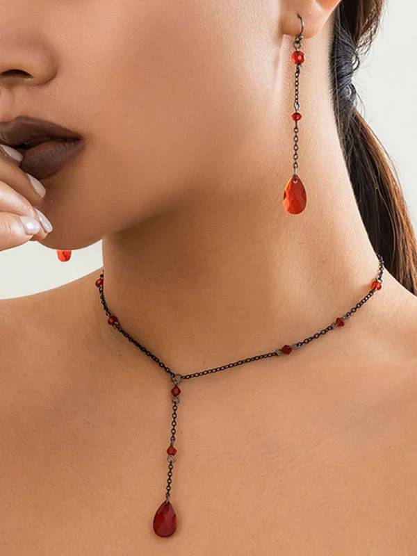 Geometric Tasseled Drop Earrings - Image 2