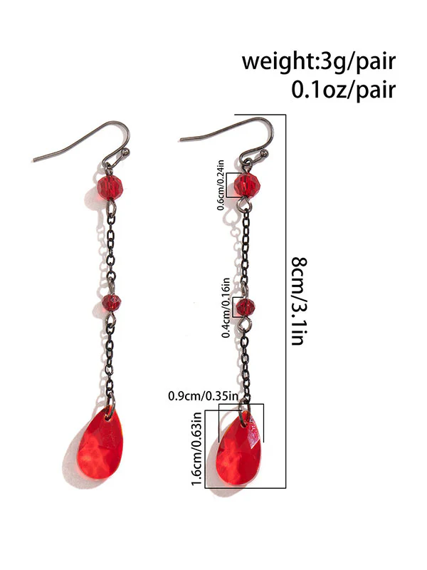 Geometric Tasseled Drop Earrings - Image 5