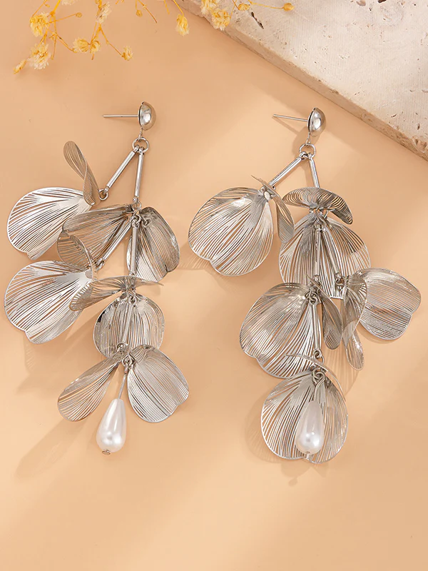 Geometric Tasseled Drop Earrings - Image 5