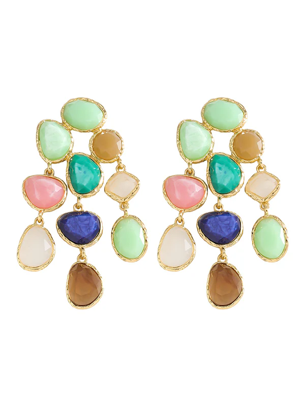 Geometric Tasseled Drop Earrings - Image 8