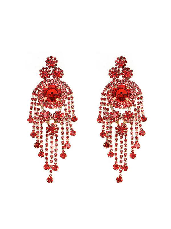 Geometric Tasseled Drop Earrings - Image 13