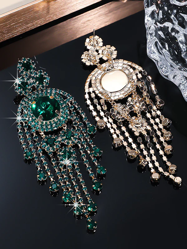 Geometric Tasseled Drop Earrings - Image 9
