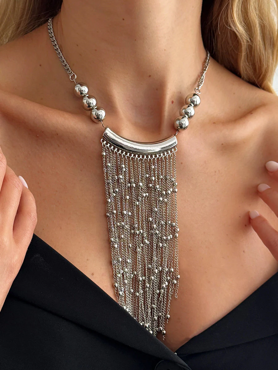 Geometric Tasseled Necklaces Accessories - Image 3