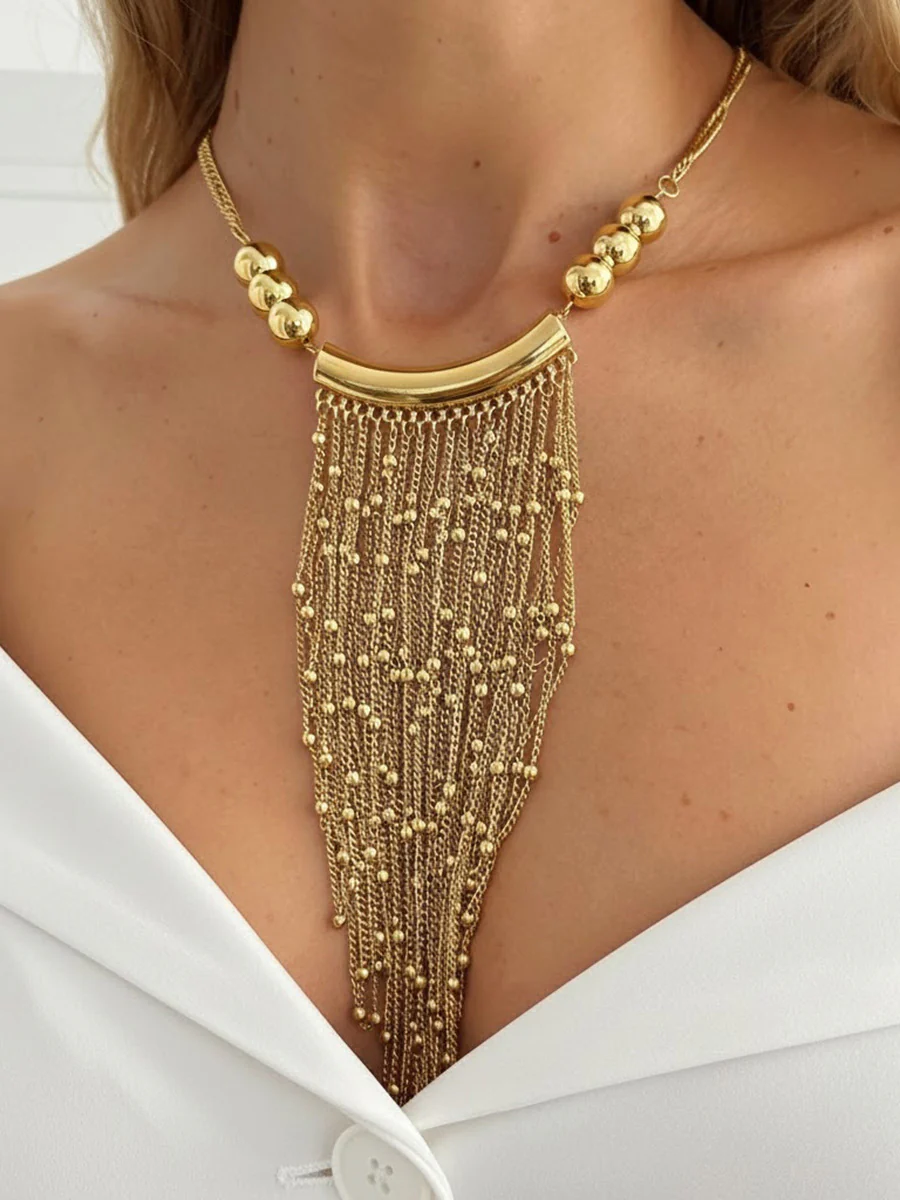 Geometric Tasseled Necklaces Accessories - Image 4