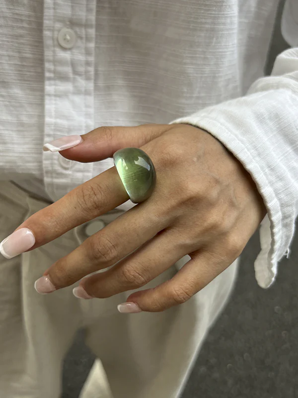 Geometric Transparent Rings Accessories - Image 4