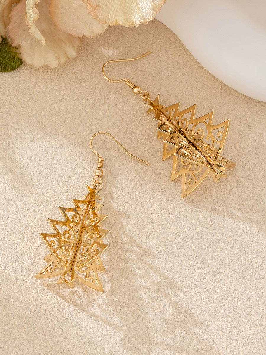 Geometric Tree Shape Earrings Accessories - Image 2
