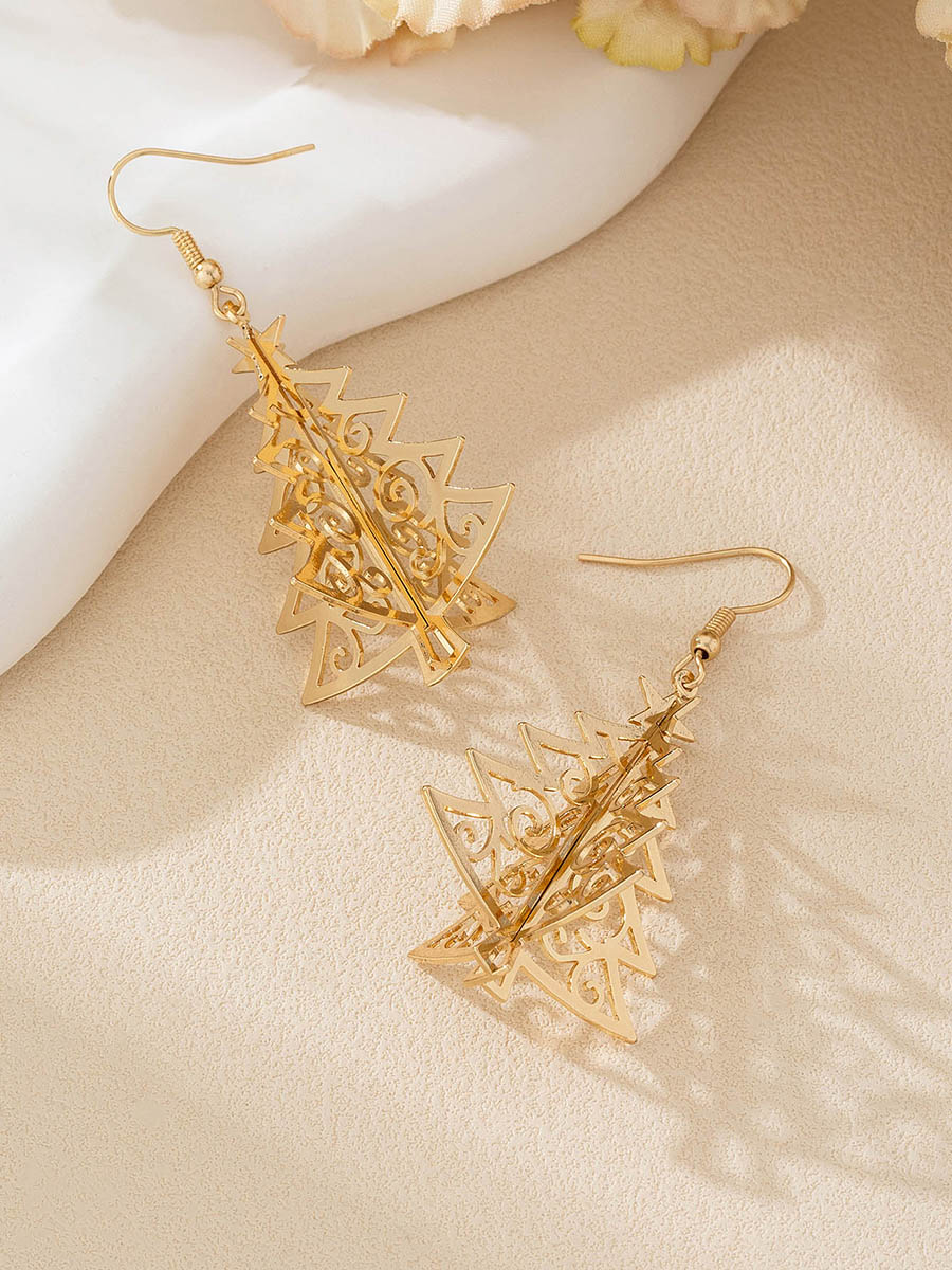 Geometric Tree Shape Earrings Accessories - Image 4