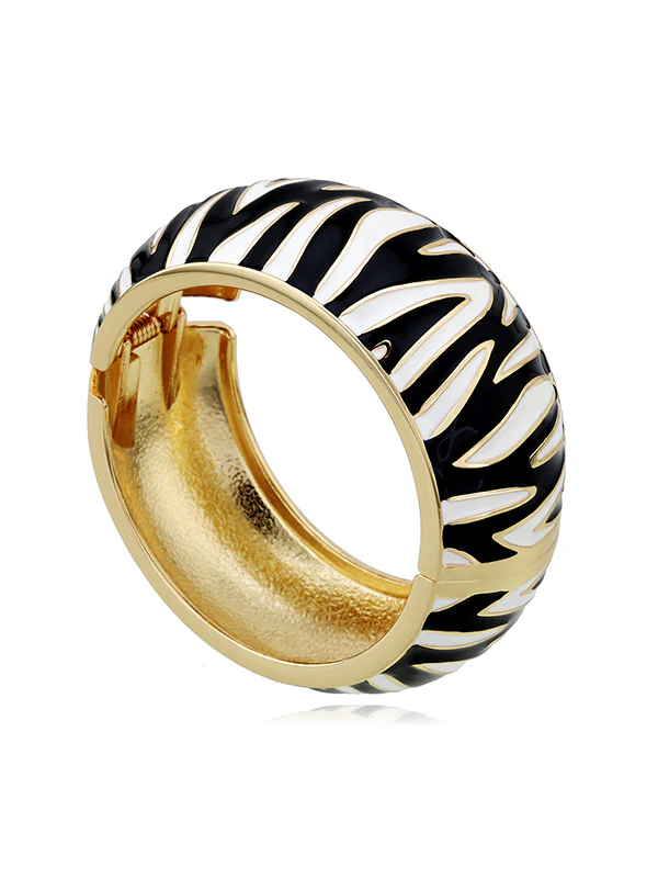 Geometric Zebra-Stripe Bracelet Accessories - Image 10