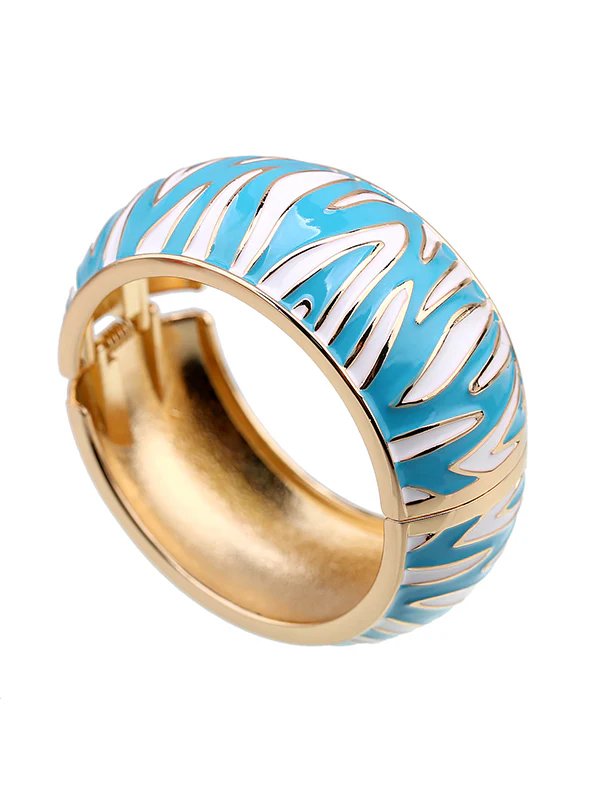 Geometric Zebra-Stripe Bracelet Accessories - Image 19
