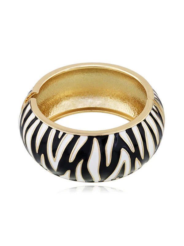 Geometric Zebra-Stripe Bracelet Accessories - Image 9