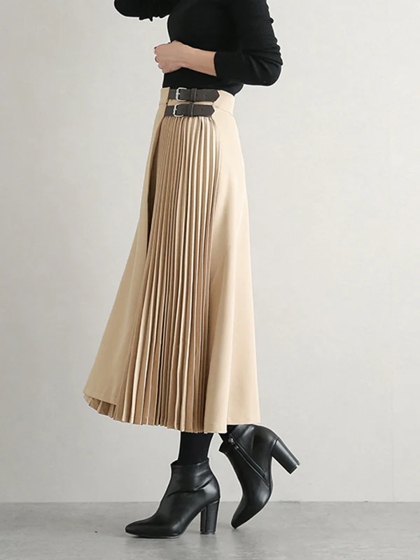 Graceful A-Line Pleated Skirt - Image 11