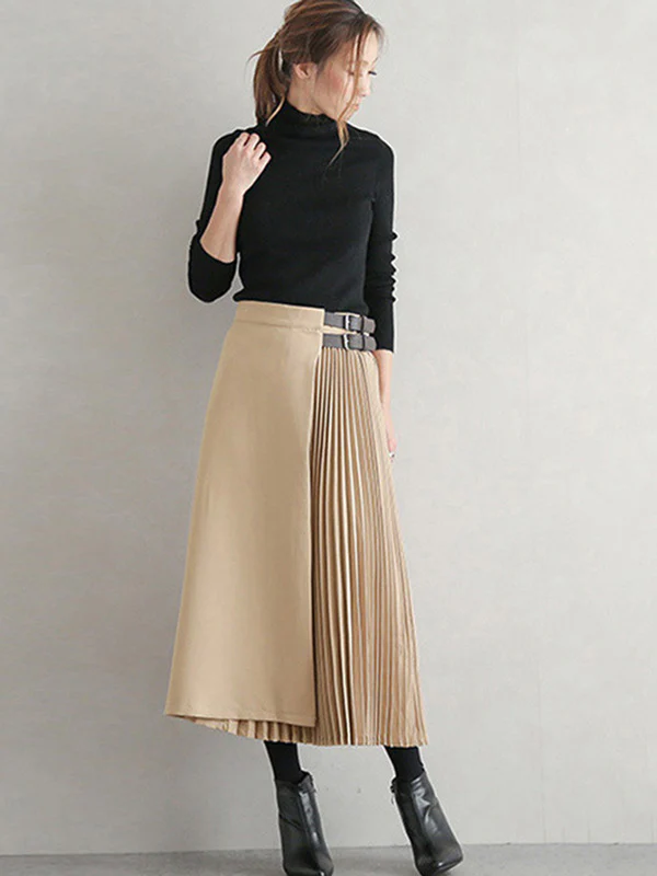Graceful A-Line Pleated Skirt - Image 13