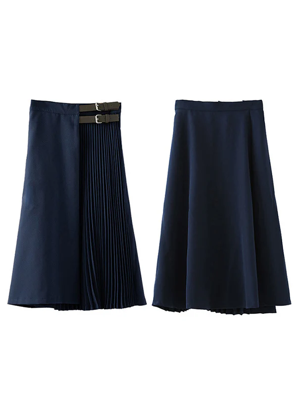 Graceful A-Line Pleated Skirt - Image 19