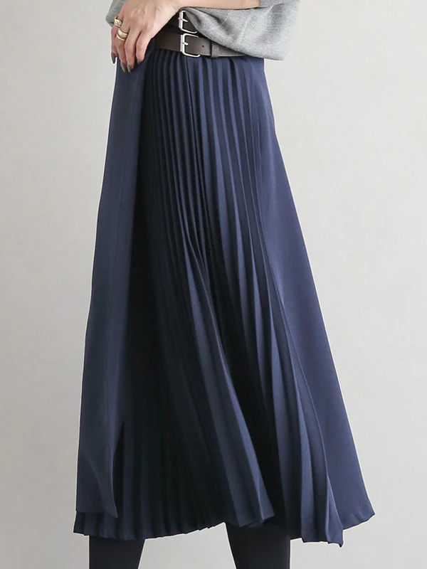 Graceful A-Line Pleated Skirt - Image 9