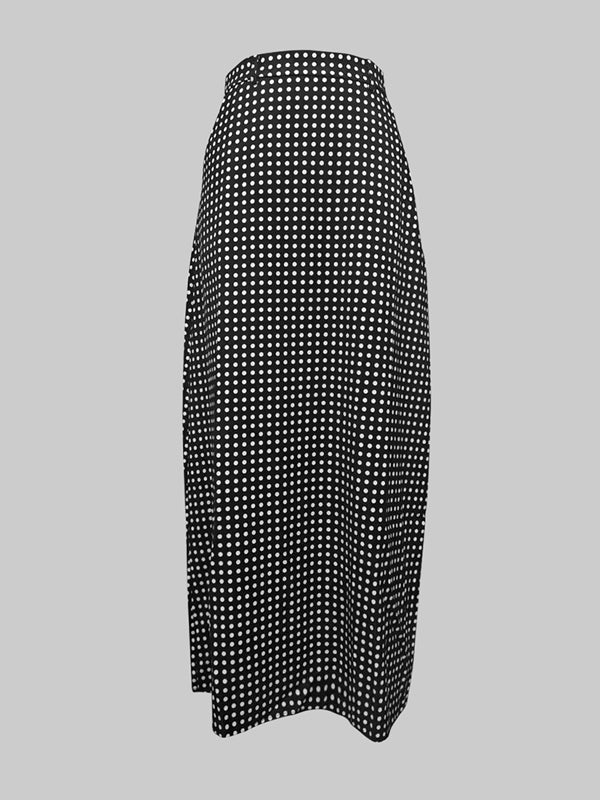 H-Line Loose Polka-Dot Split-Joint Skirts - Image 3