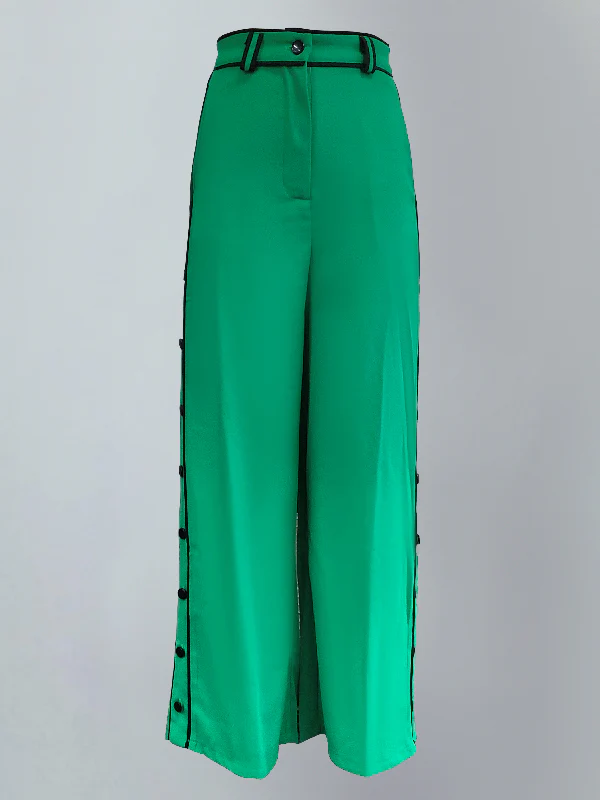 H-line Wide Leg Solid Color Pants - Image 2