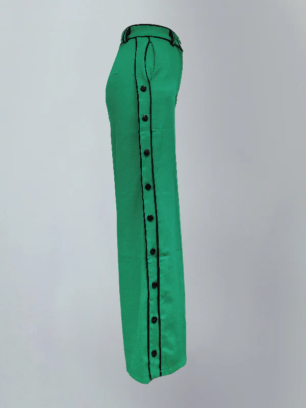 H-line Wide Leg Solid Color Pants - Image 3