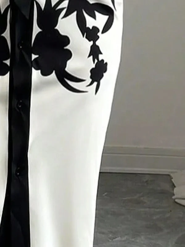 Half Sleeves Flower Print Printed Tied Waist V-Neck Midi Dresses - Image 3