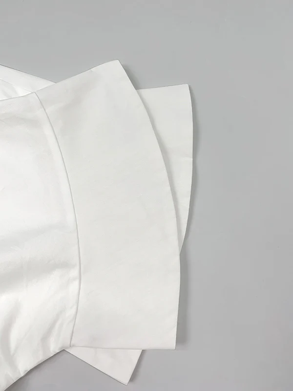 Half Sleeves Loose Buttoned Solid Color Lapel Blouses&Shirts Tops - Image 8
