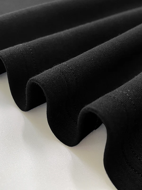 Half Sleeves Loose Rhine Stones Split-Joint Round-Neck Maxi Dresses - Image 7