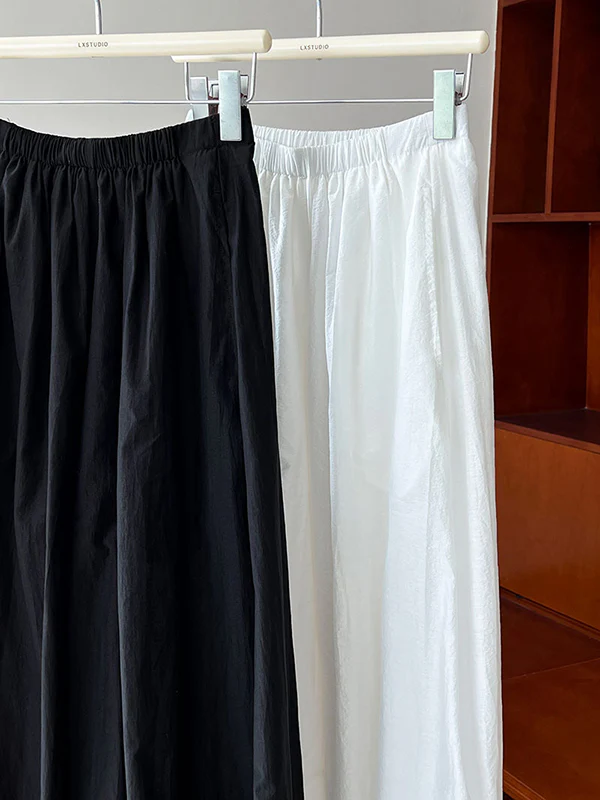 Harem Pants High Waisted Elasticity Solid Color Split-Joint Pants Trousers - Image 18