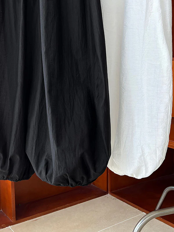 Harem Pants High Waisted Elasticity Solid Color Split-Joint Pants Trousers - Image 19