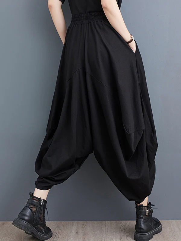 Harem Pants Irregular Clipping Split-Joint Casual Pants Bottoms - Image 10