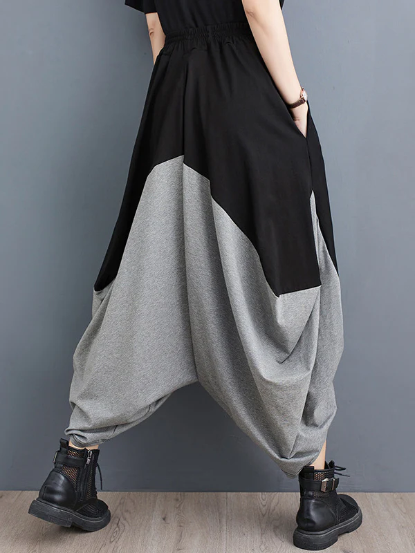 Harem Pants Irregular Clipping Split-Joint Casual Pants Bottoms - Image 7