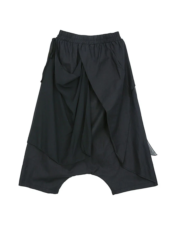 Harem Pants Loose Pleated Solid Color Ninth Pants - Image 18
