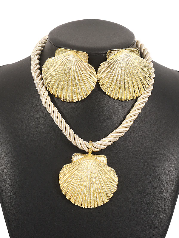 Heart Shape Drop Earrings + Necklaces Accessories - Image 2