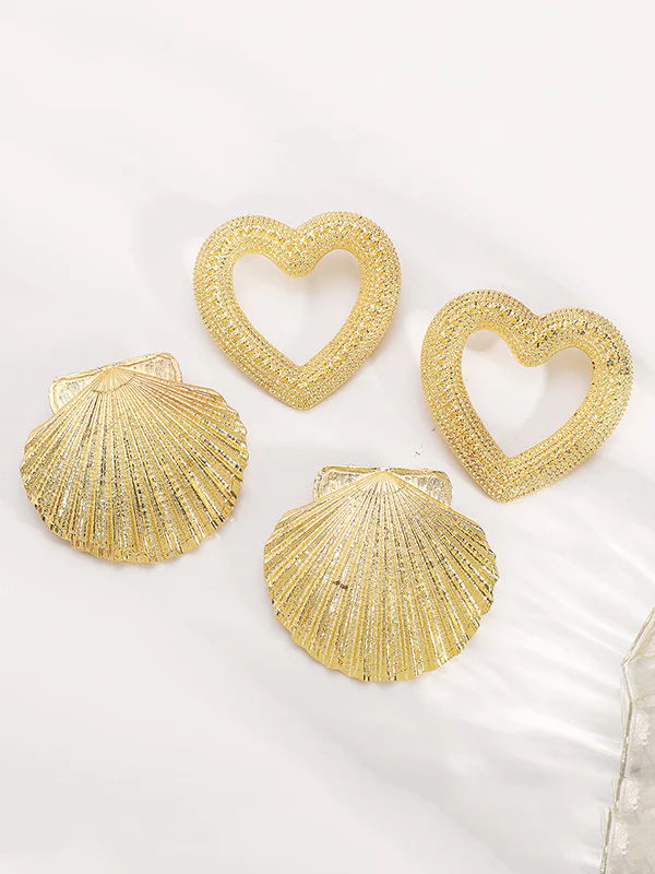 Heart Shape Drop Earrings + Necklaces Accessories - Image 6
