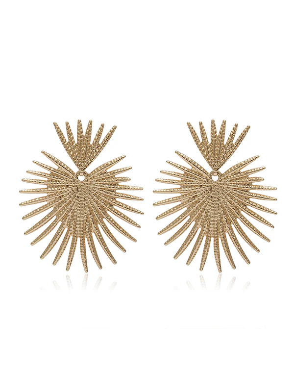 Heart Shape Hollow Solid Color Earrings Accessories - Image 5